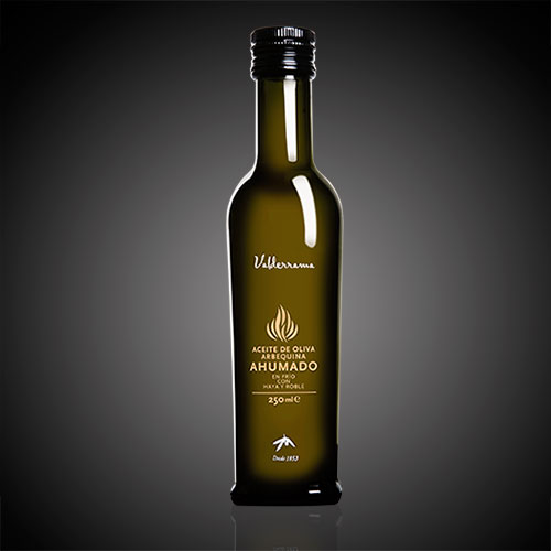 Smoked Arbequina van Valderrama Olijfolie in een fles van 250ml